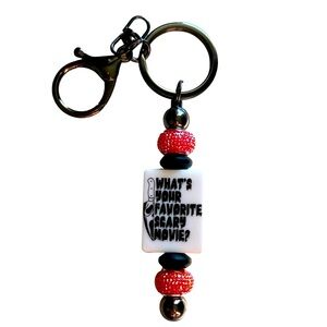 What’s your Favorite Scary Movie? Keychain with rhinestones